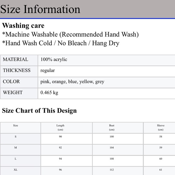 GRACEY’S / Color Block Oversized Pullover Cardigan - Picture 5 of 5